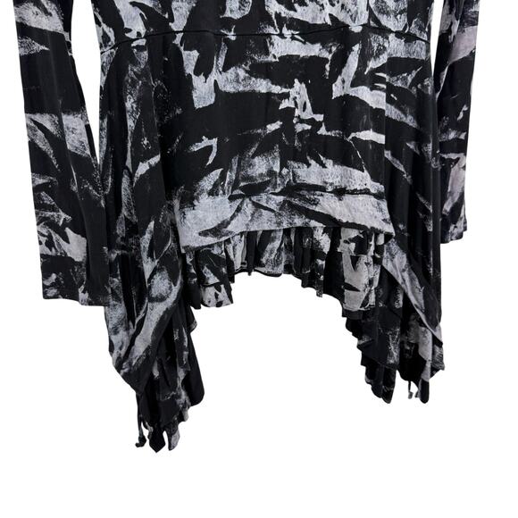 Annie Turbin Womens Sz MEDIUM 2 Super Stretchy Wearable Art Blouse Shirt Top - Picture 5 of 7